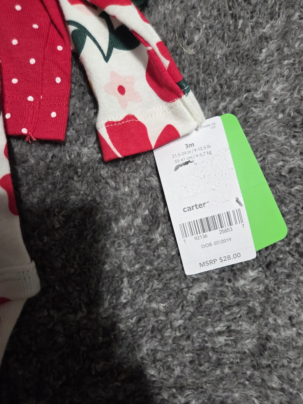 Carter's 4 Pack Holiday/winter Onesies.
